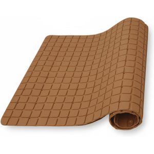 Bathlux Non-Slip Bath Mat Shower Rug PVC Mat Anti-Bacterial (Brown) UAE