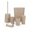Bathroom Accessories Set,6-Piece Bathroom Gift Set (Biege)