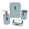 Bathroom Accessory Set,4-Piece Bathroom Decor Set (Blue)