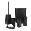 Bathroom Accessories Set,6-Piece Bathroom Gift Set (Black)