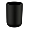 Bathroom Toothbrush Holder, Matte Black Plastic, 7.3 x 10.3 cm