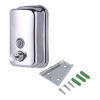 Stainless Steel Manual Soap Dispenser, Wall-Mounted, 800ml Capacity, Commercial and Home Use