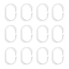 Generic Plastic Shower Curtain Rings, White Matte Finish, 24-Pack, 2.5 cm Width
