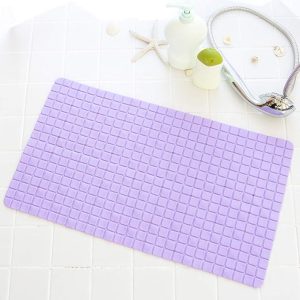 Bathlux Non-Slip Bath Mat Shower Rug PVC Mat Anti-Bacterial (Purple) UAE