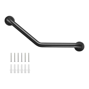 18.5-Inch 135 Angled Stainless Steel Grab Bar, Black, 1.25 inch thick, UAE