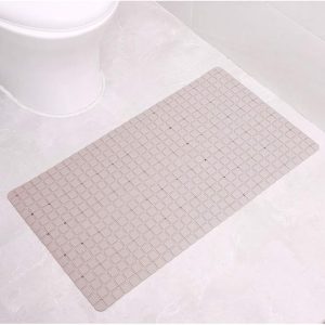 Bathroom non-slip mat shower bath bathtub toilet bath matt household toilet floor mat (Beige Color) UAE