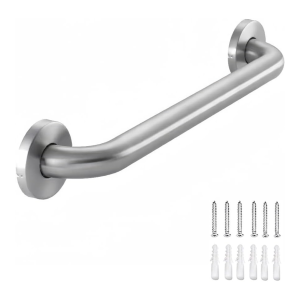 12 Inch Stainless Steel Shower Grab Bar,Shower Handle, Bathroom Balance Bar, Safety Hand Rail Support,Handicap, Elderly, Injury, Senior Assist Bath Handle, 12″*1.25″ UAE