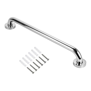 20 Inch Stainless Steel Bath Grab Bar - Sturdy Safety Handle with Screws Wall Mounted Balance Handrail Assit for Bathtub Shower Toilet Stairway Polished 20"*1", UAE