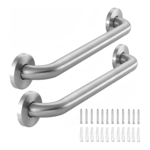 2 pack, 12 Inch Stainless Steel Shower Grab Bar,Shower Handle, Bathroom Balance Bar, Safety Hand Rail Support,Handicap, Elderly, Injury, Senior Assist Bath Handle, 12″*1.25″ UAE