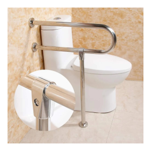 Handicap Rails, Grab Bar, Toilet Rail Bathroom Support for Elderly Bariatric Disabled, Stainless Steel, Safety Hand Railing Guard Frame Shower Assist Aid Handrails Hand Grips (Supports up to 200 kg) UAE